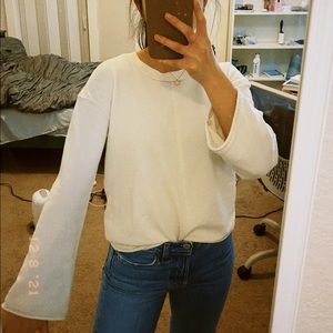 madewell bell-sleeve sweatshirt